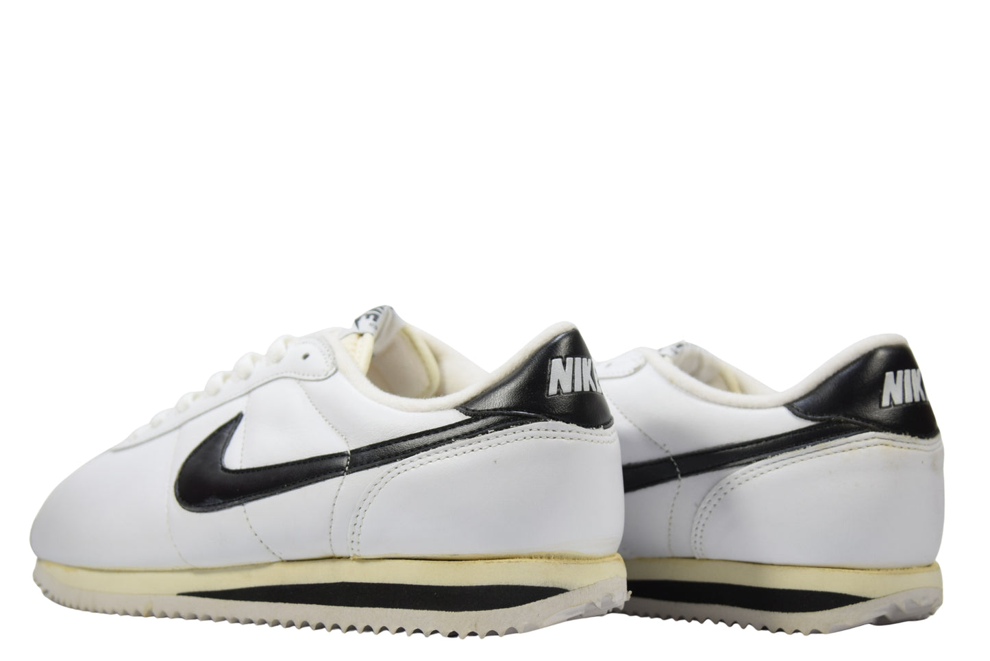 "WHITE BLACK"LEATHER CORTEZ LOW