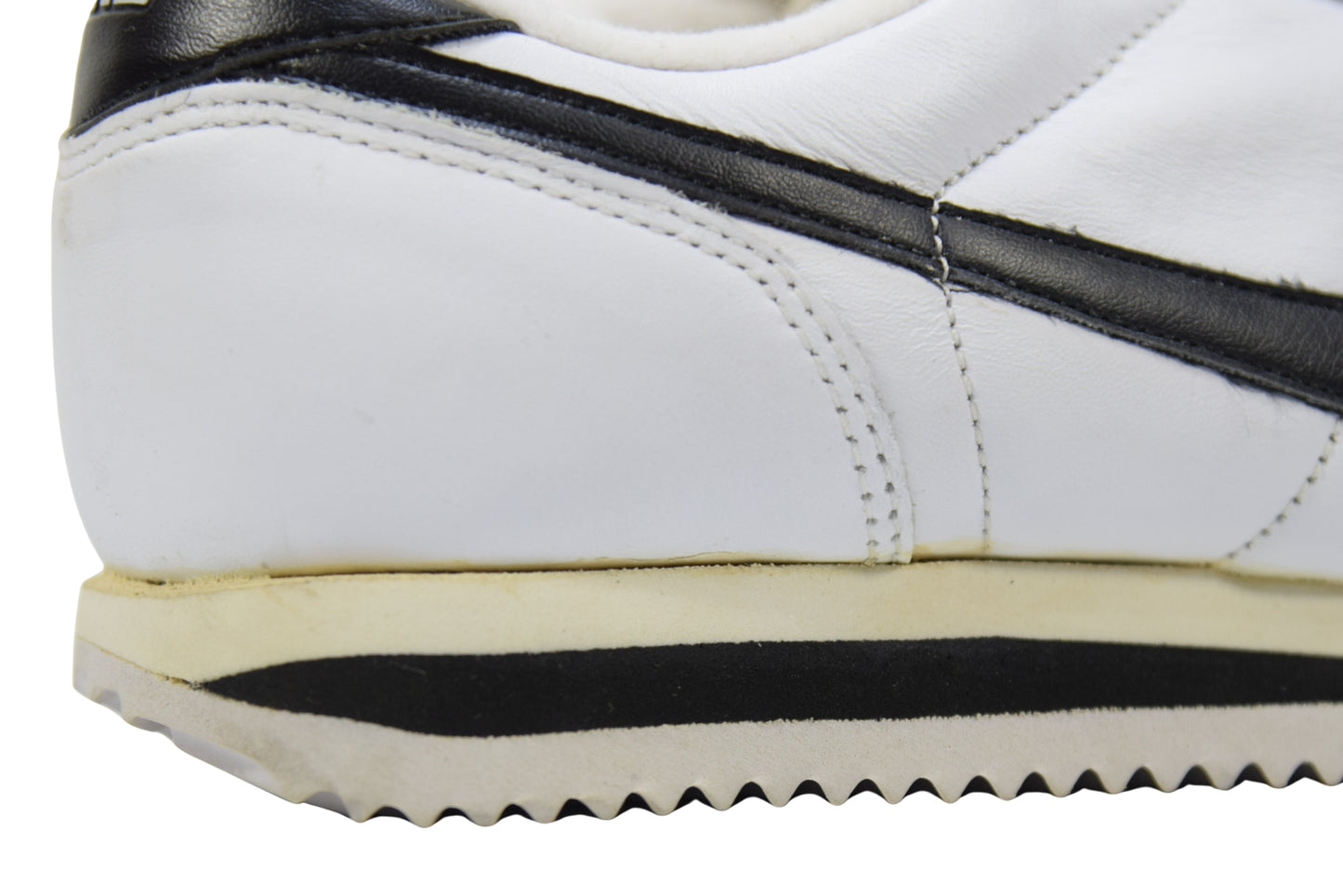 "WHITE BLACK"LEATHER CORTEZ LOW