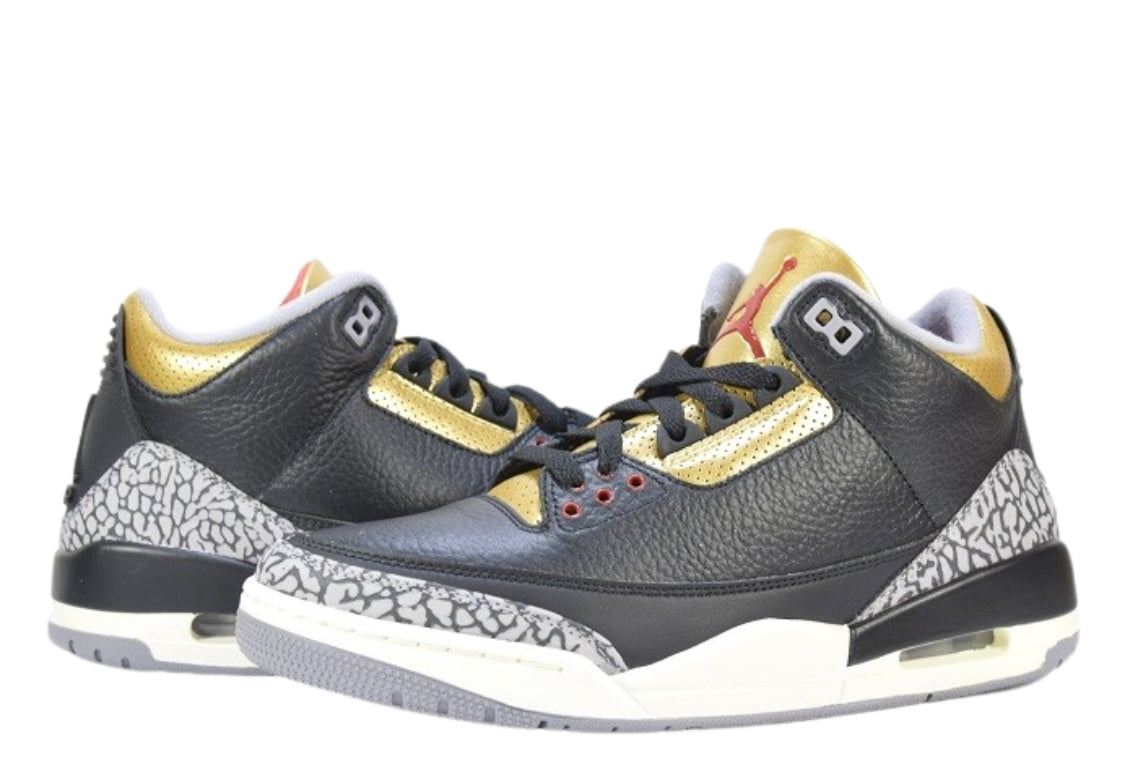 "BLACK/GOLD"WMNS AIR JORDAN 3 RETRO