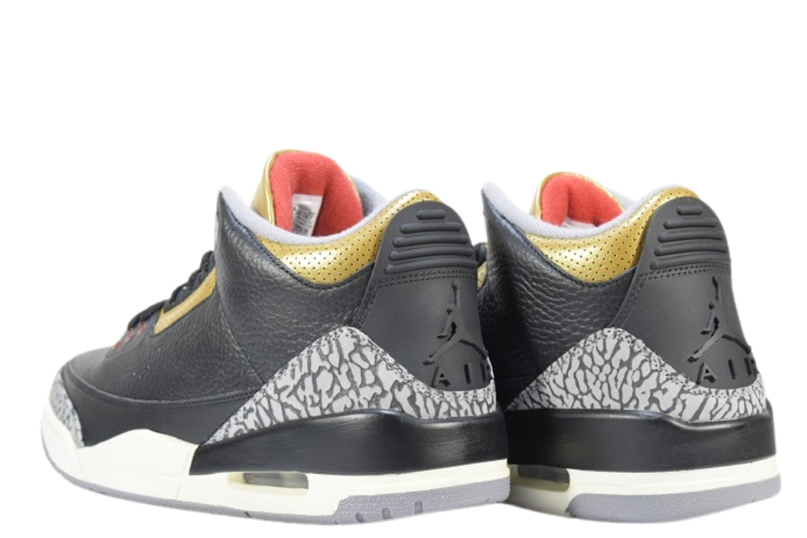 "BLACK/GOLD"WMNS AIR JORDAN 3 RETRO