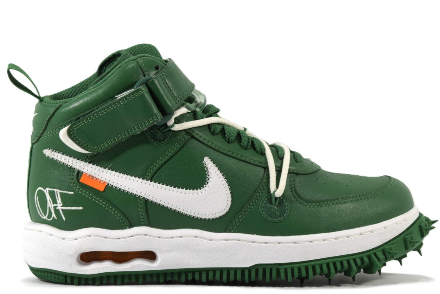 "OFF-WHITE PINE GREEN"AIR FORCE 1 MID SP LTHR