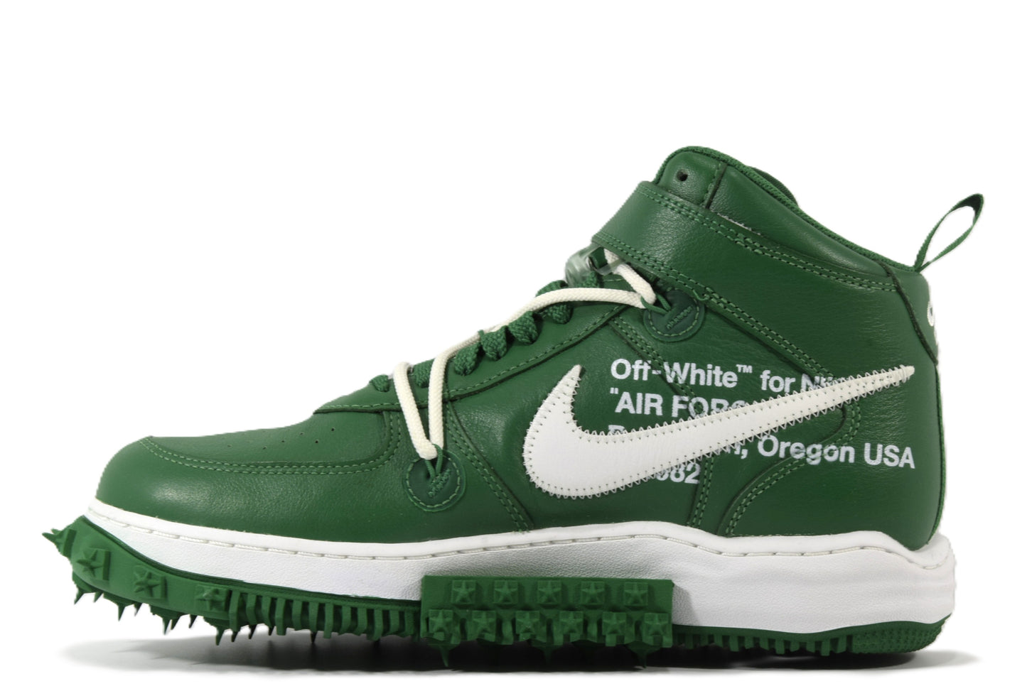 "OFF-WHITE PINE GREEN"AIR FORCE 1 MID SP LTHR