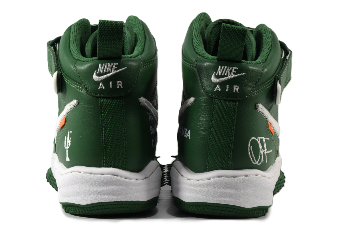 "OFF-WHITE PINE GREEN"AIR FORCE 1 MID SP LTHR