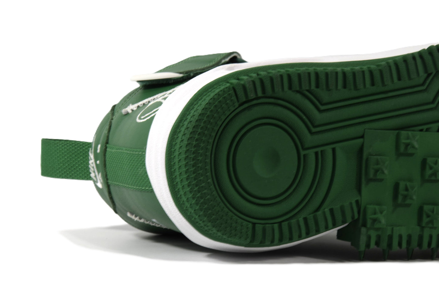 "OFF-WHITE PINE GREEN"AIR FORCE 1 MID SP LTHR